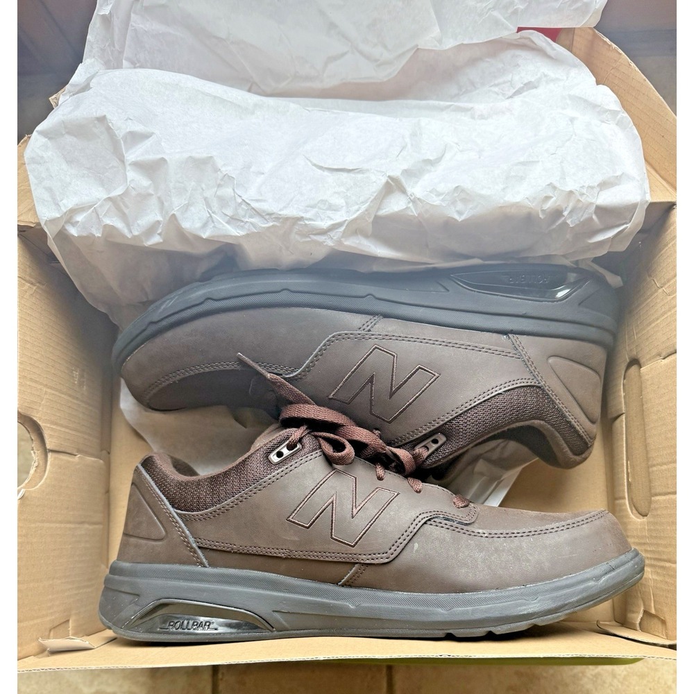 New Balance 813 Mens Size 10.5 D Brown Leather Walking Shoes Sneakers